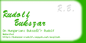 rudolf bukszar business card